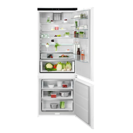 AEG NSC7P751ES Beépíthető kombinált hűtőszekrény, WiFi, NoFrost, 70 cm széles, 188 cm
